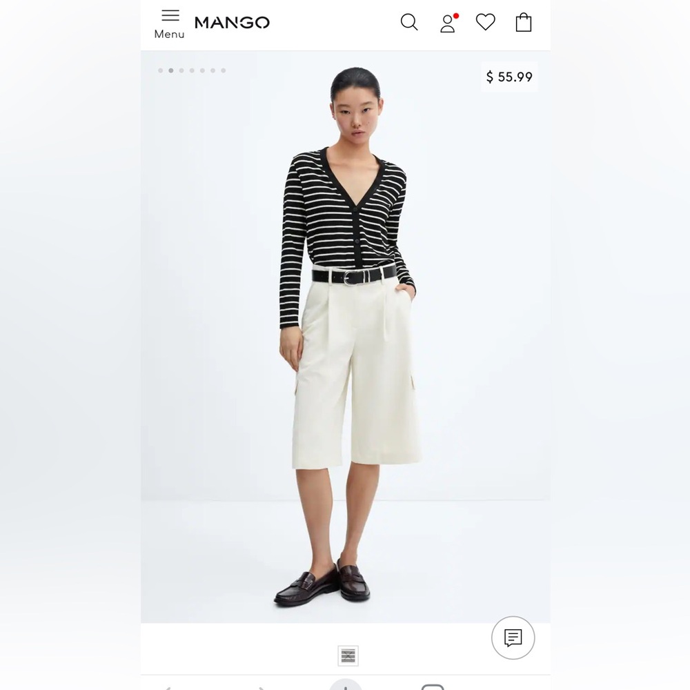 Mango striped cardigan